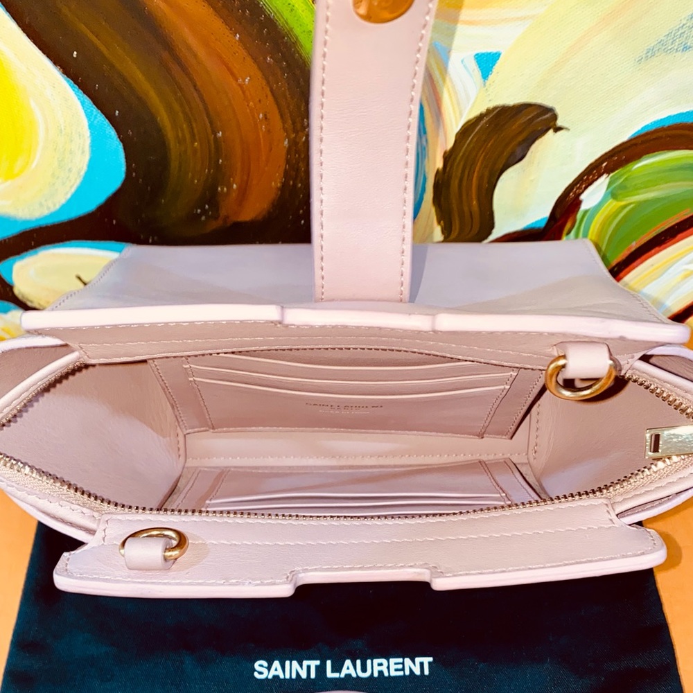 🛑SOLD🛑 💖💖💖Authentic YSL Pink Calfskin Toy Cabas Bag - Picture 6 of 16